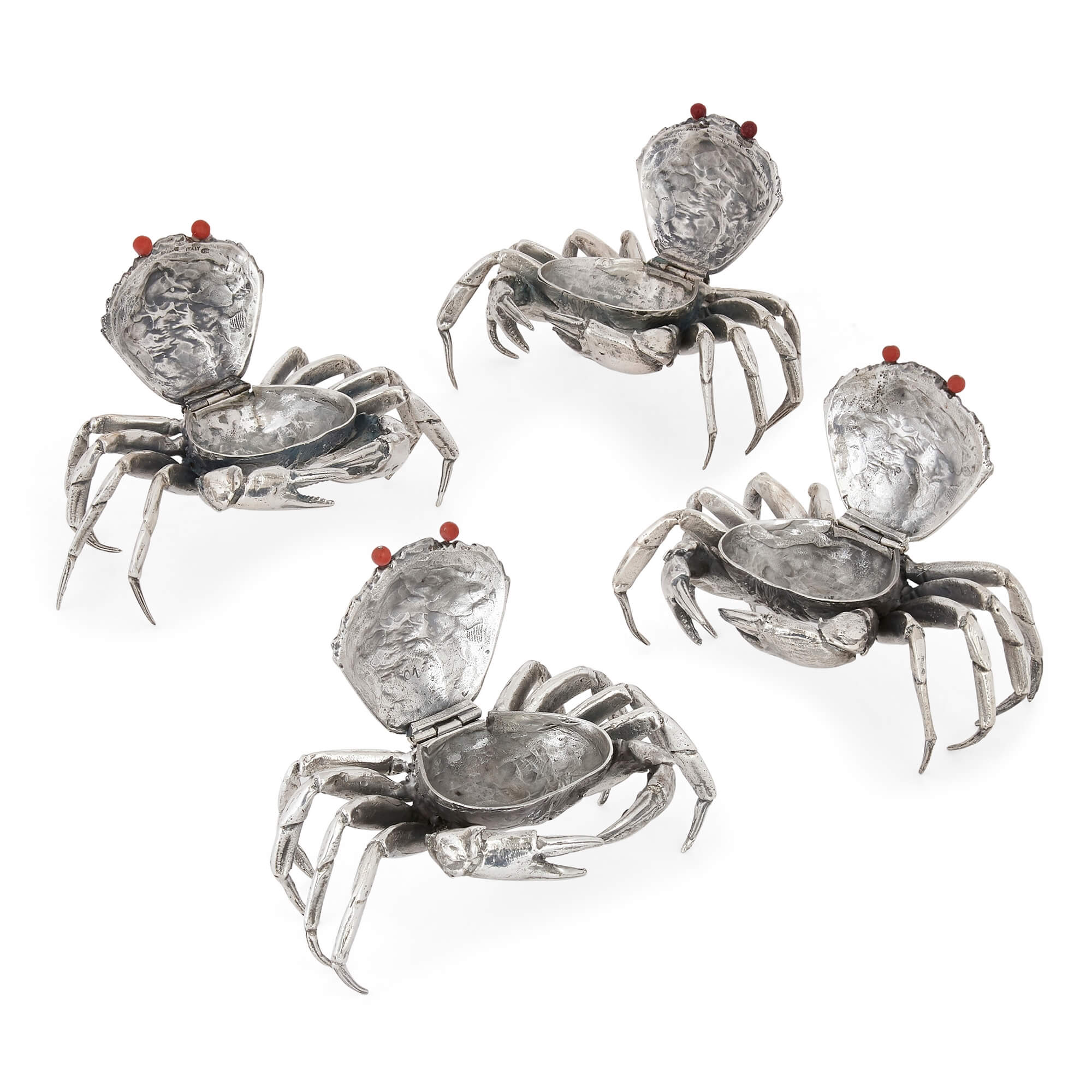 Set of four silver crab-form boxes by Mabuti for Buccellati | Mayfair ...