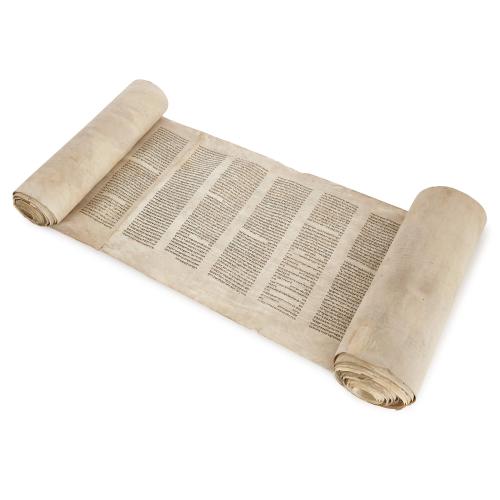 Antique Handwritten Judaica Sephardic Sefer Torah Scroll