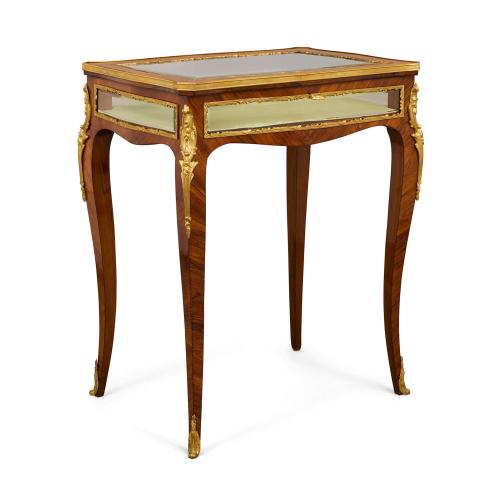 Antique French ormolu mounted bijouterie table