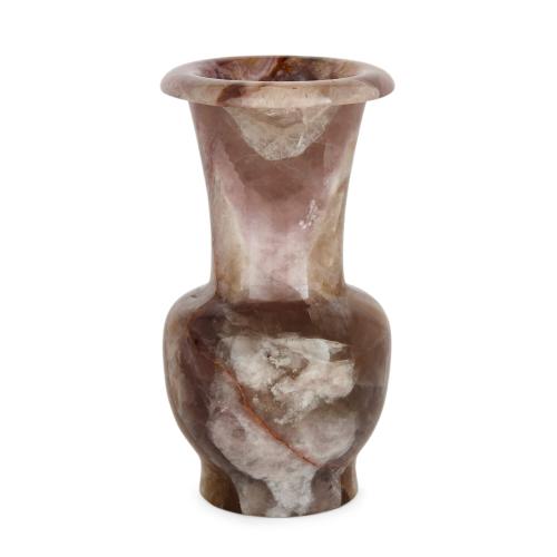 One very fine 20th century fluorspar mineral specimen vase