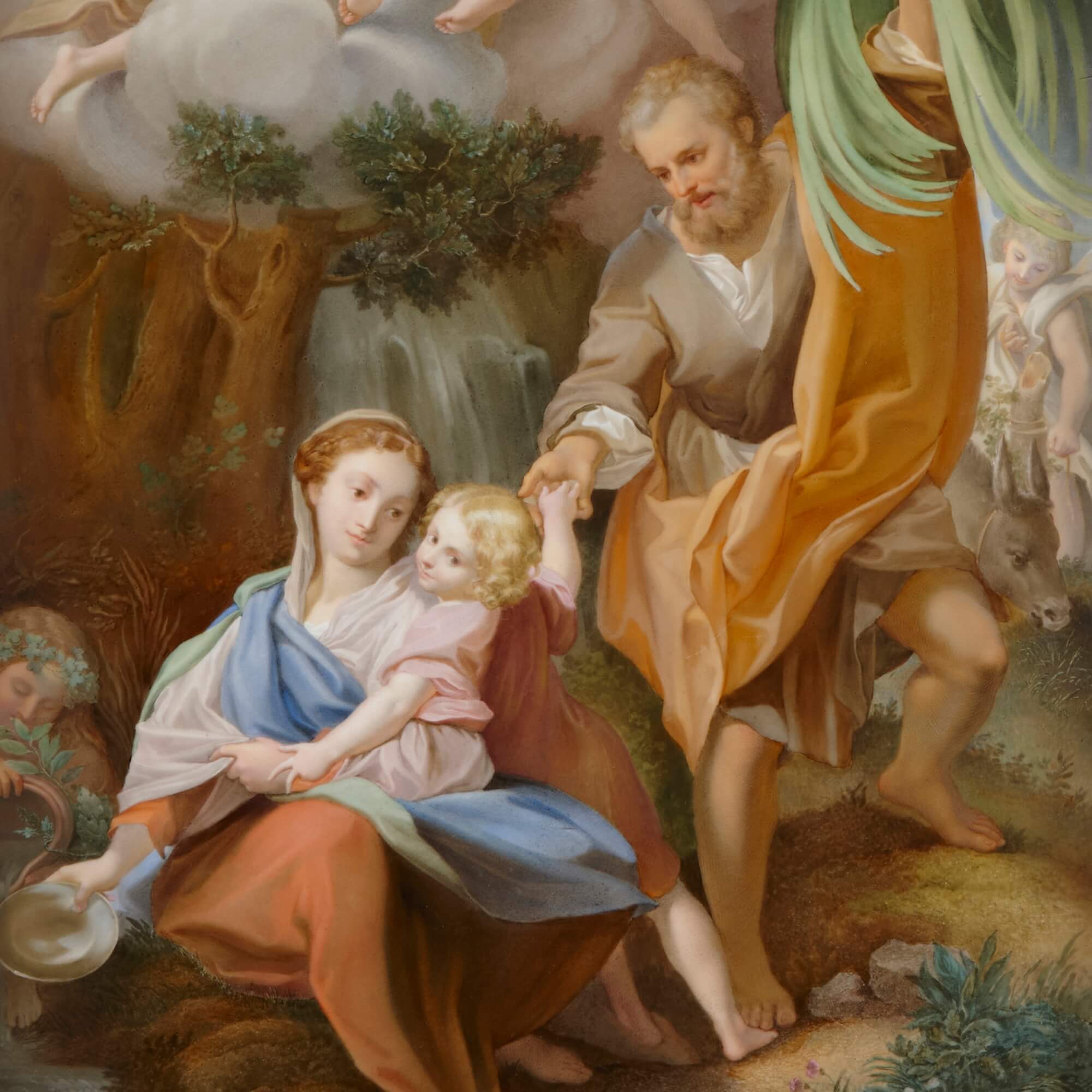 Very large Royal Vienna porcelain plaque after Correggio | Mayfair Gallery