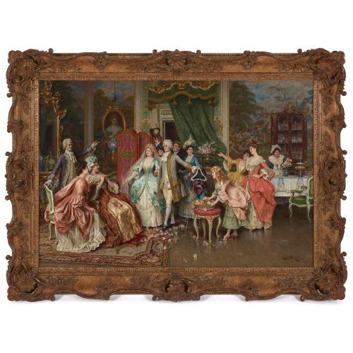 'The Wedding Party,' large oil-on-canvas painting by Arturo Ricci