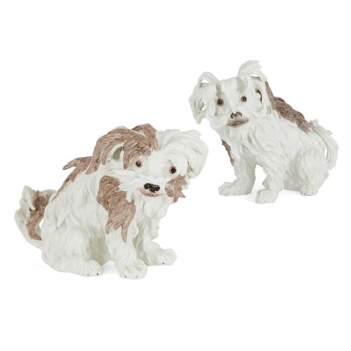 Pair of Samson porcelain models of dogs