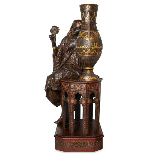 Life-size spelter Orientalist sculpture attributed to Hottot