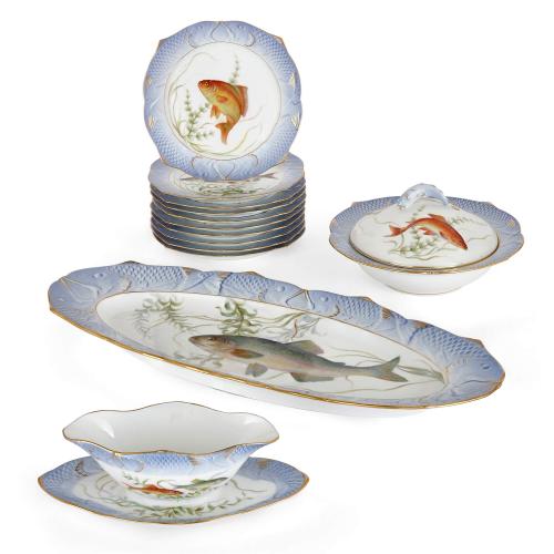 Royal Copenhagen ichthyological porcelain part dinner service