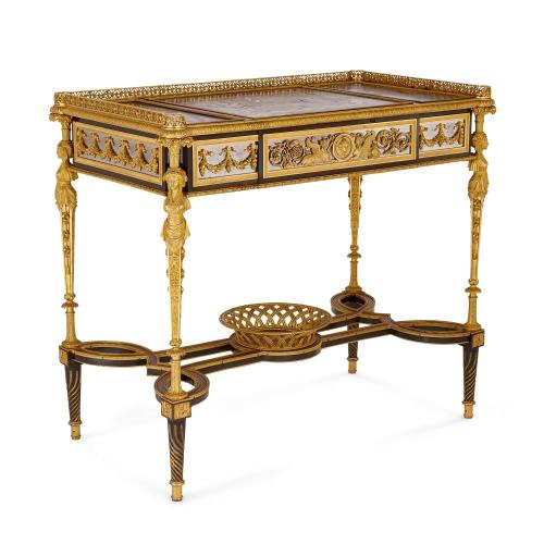 Exceptional writing table by Beurdeley, after Marie Antoinette model
