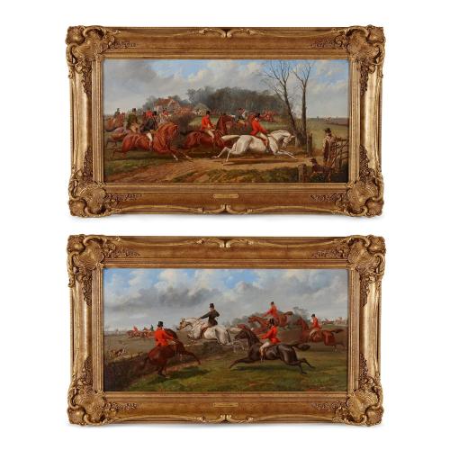 Pair of equestrian English oil paintings by Sturgess