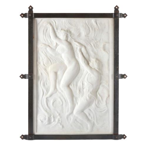 Large marble relief panel by Henry Alfred Pegram