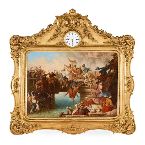 Large and impressive musical picture clock for the Ottoman market