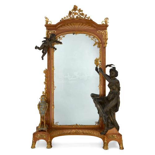 ‘Grand Psyche’, important exhibition Art Nouveau mirror by Millet 