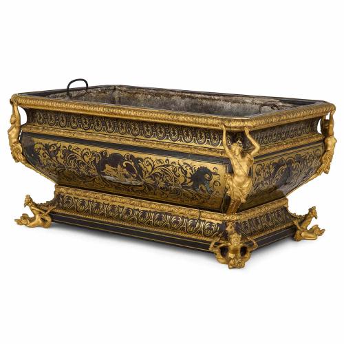 Large antique ormolu mounted Boulle marquetry jardinière