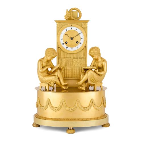 French Empire period ormolu mantel clock by Thomire 