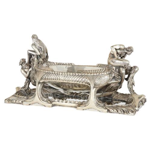 Antique Art Nouveau silver centrepiece by Hermann Gladenbeck & Söhne