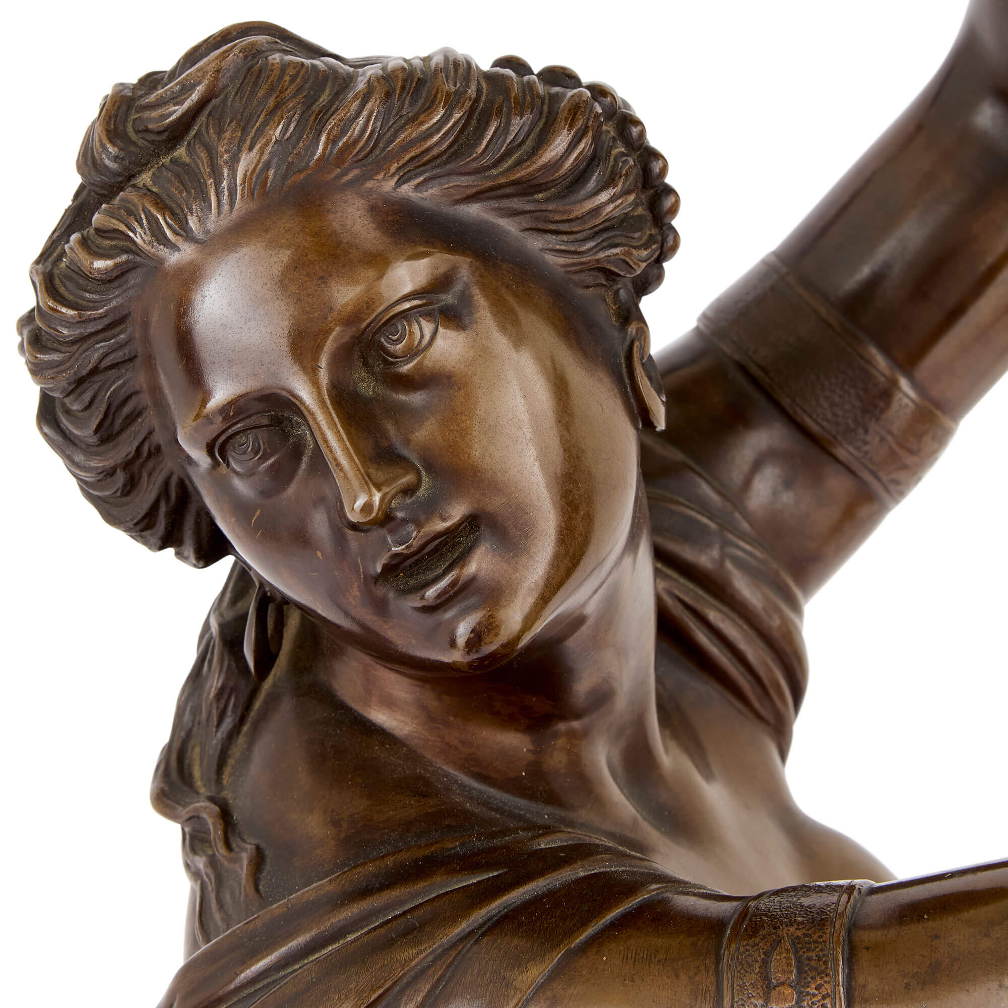Zingara', large bronze sculpture of a dancing girl by Barbedienne