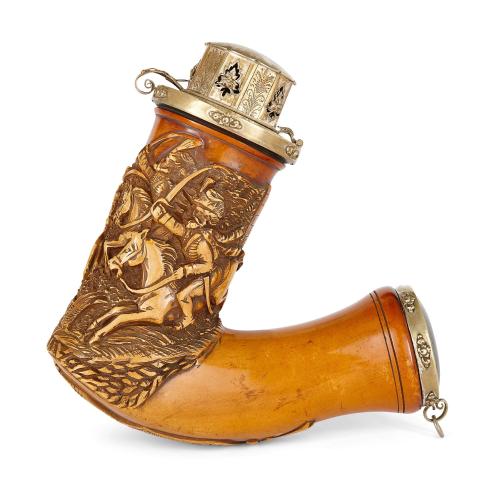 Austrian silver mounted meerschaum pipe bowl by JC Klinkosch