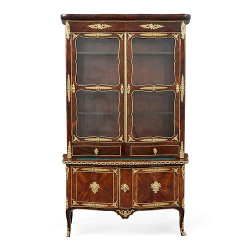 Napoleon III period ormolu mounted kingwood vitrine