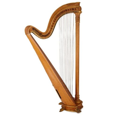 Ormolu mounted harp by Pleyel, Wolff, Lyon & Cie.