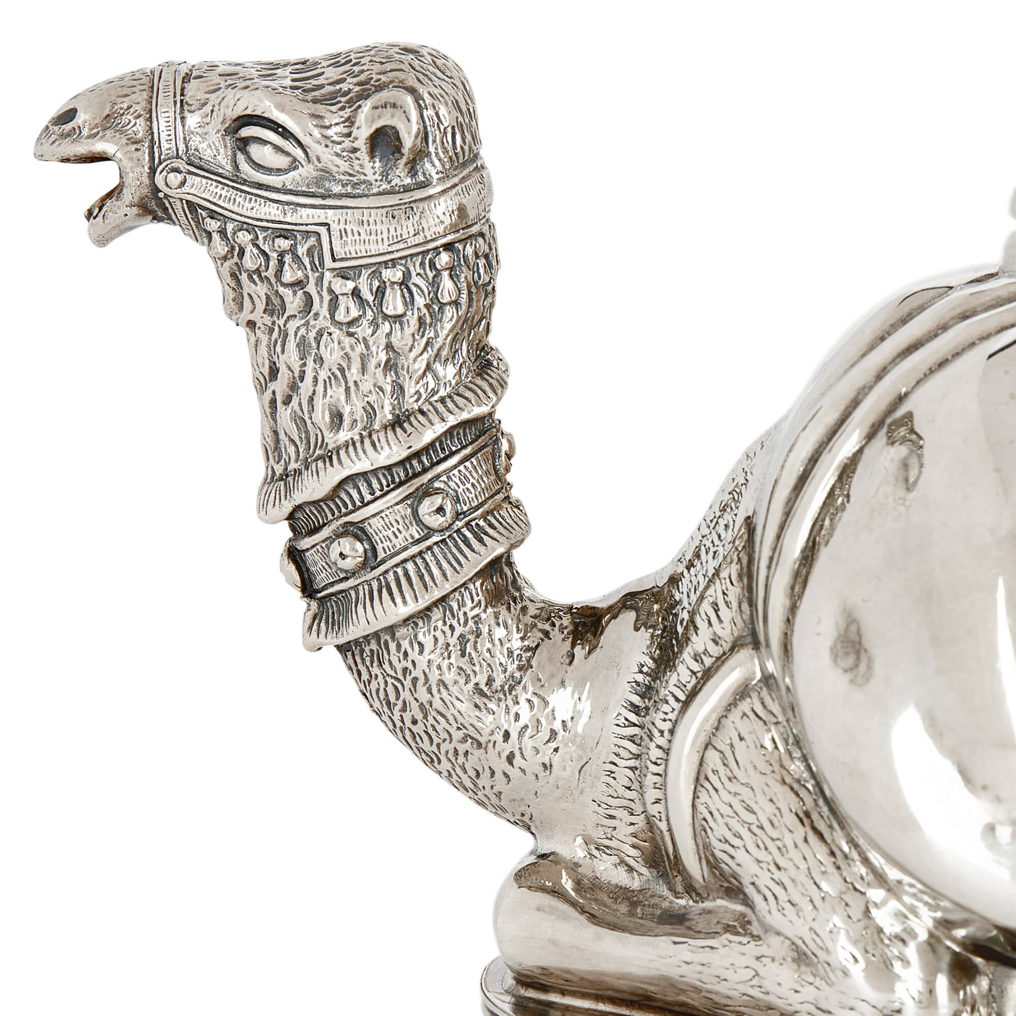Camel Form Karawan Silver-Plated Teapot by Mariage Freres Paris France