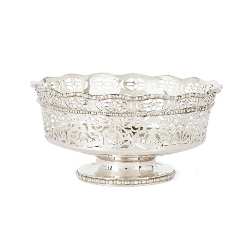 Art Deco silver bowl with openwork decoration