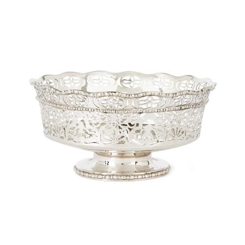 Art Deco silver bowl with openwork decoration