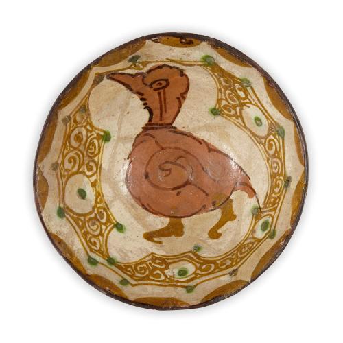 Fine Kashan ceramic bowl, Persian, 13th Century