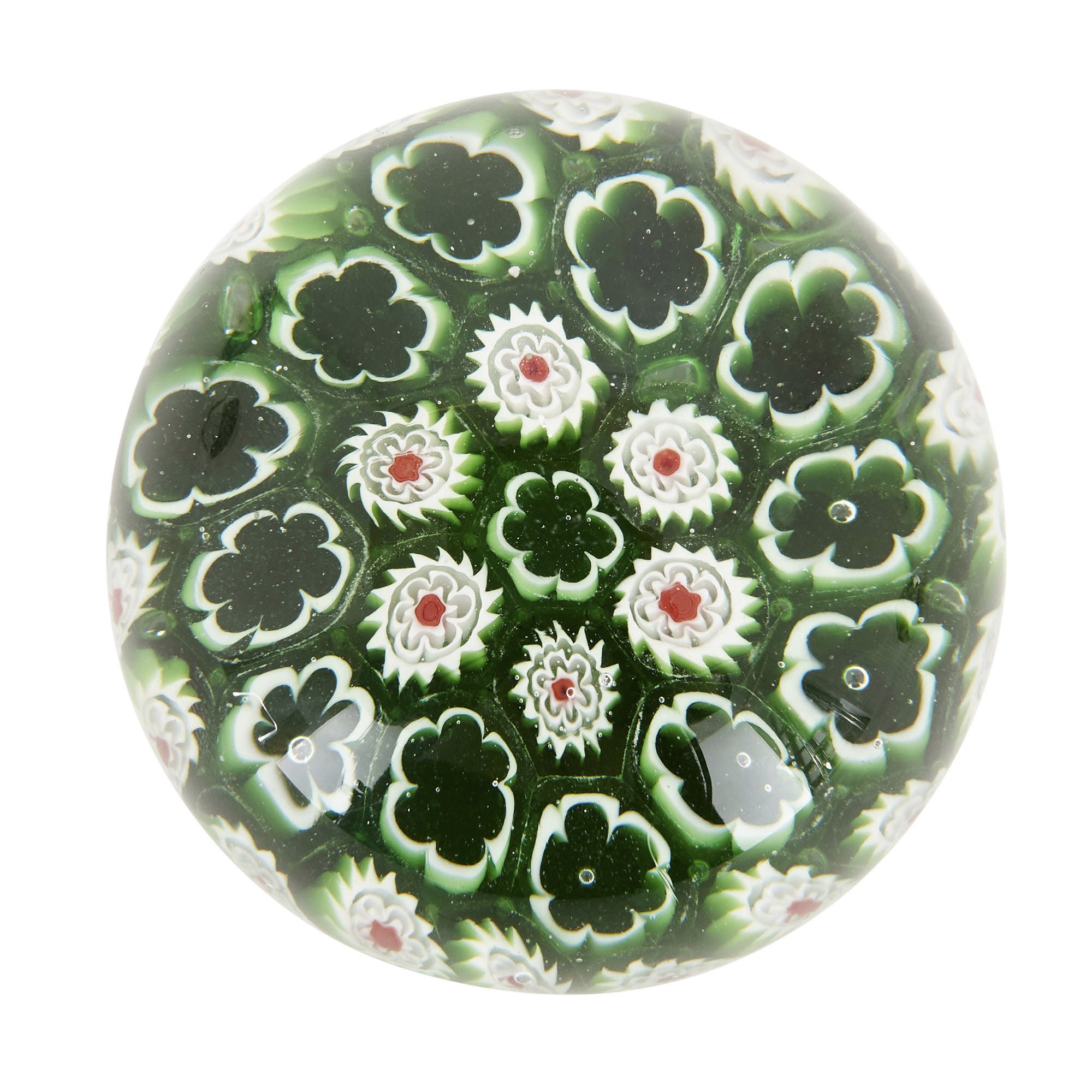 Set of six decorative glass desk paperweights | Mayfair Gallery
