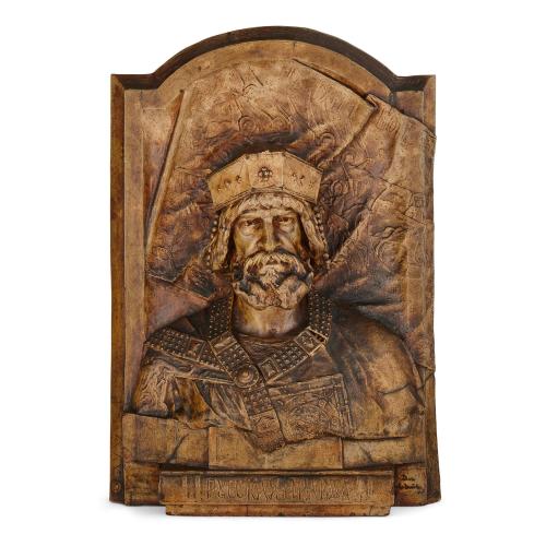Very large French antique terracotta bust after Mark Antokolsky