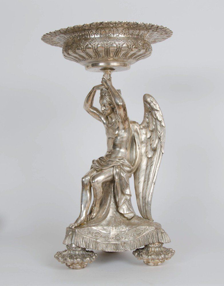 Louis XVI style silvered bronze antique French centerpiece | Mayfair ...