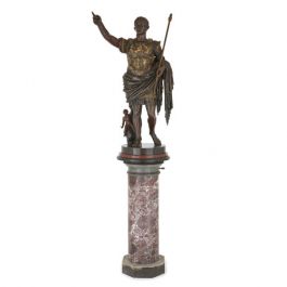 Bronze sculpture of Augustus Caesar by Morelli e Rinaldi | Mayfair Gallery
