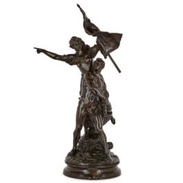 Pro Patria', large patinated bronze sculpture by Gaudez | Mayfair