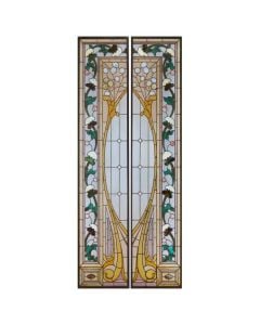 Pair of Austrian Arts and Crafts stained-glass windows | Mayfair