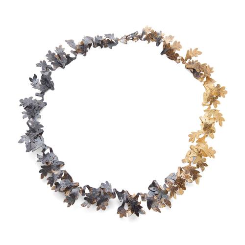 ‘Faded Acanthus’, 22ct gold-plated necklace by Rachael Plassard