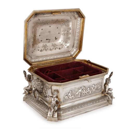19th Century Viennese solid silver casket by Klinkosch | Mayfair Gallery