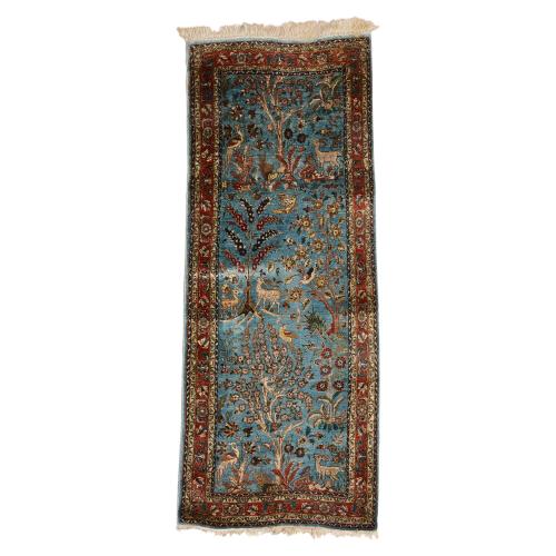Persian Qom woollen runner carpet