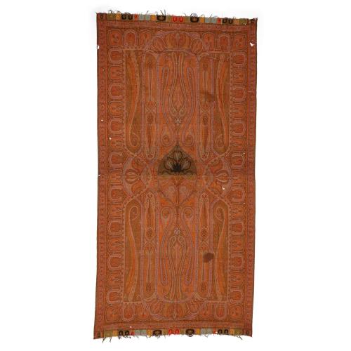 Large Indian paisley pattern Kashmir wool shawl