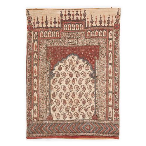 Antique Persian Kalamkari prayer mat, Iran