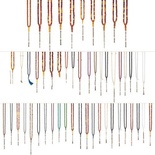 Collection of semi-precious stones worry beads and prayer beads