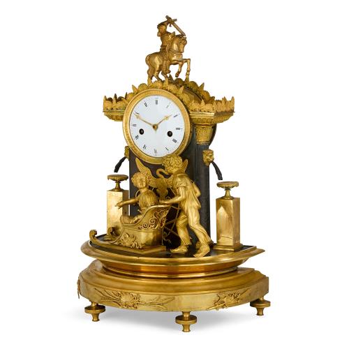 Antique Empire period gilt and patinated bronze mantel clock | Mayfair ...