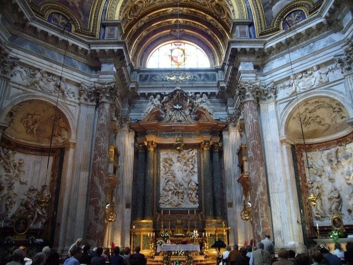 the altar of sant agnese in agone, rome