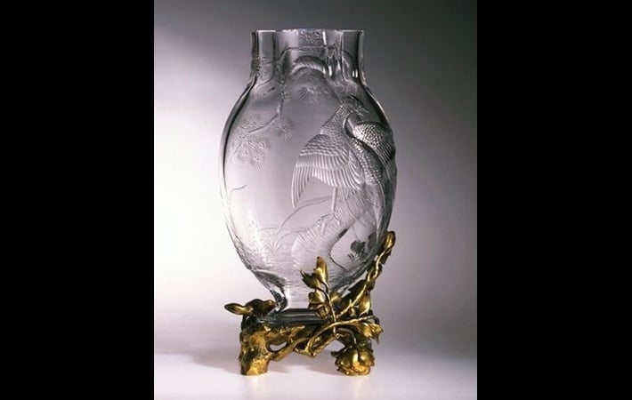 Baccarat art nouveau vase, 1890-1900, Victoria and Albert Museum