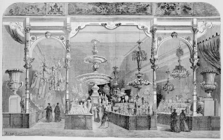 Выставка Baccarat на Всемирной выставке в Париже 1867 года. Выставка Baccarat на Всемирной выставке в Париже 1867 года.