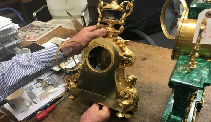 French Clock Bell Stand with Nut 