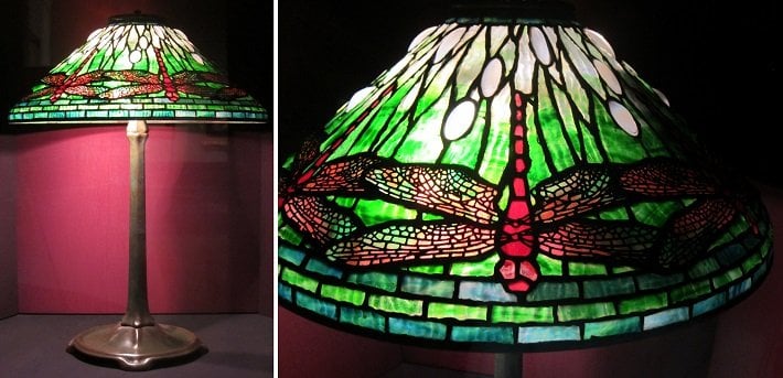 tiffany stained glass dragonfly lamp