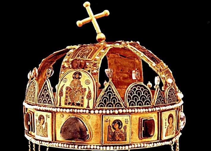 Holy Crown of Hungary (St Stephen's Crown) with Byzantine enamel