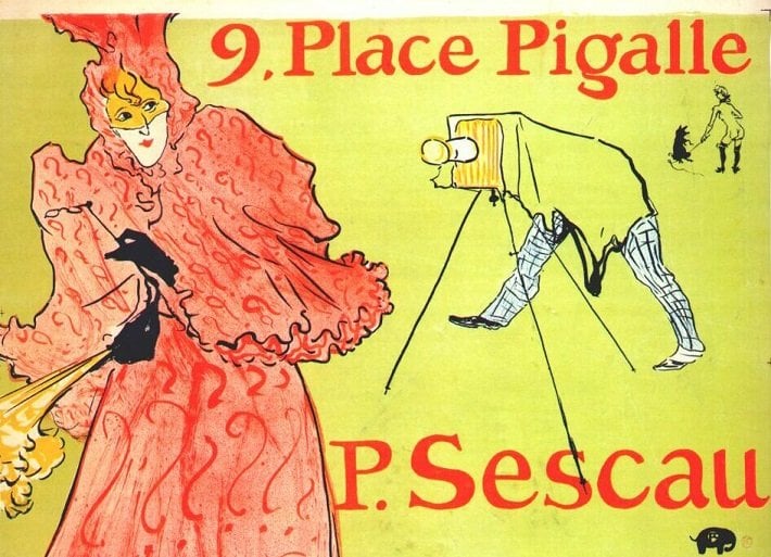 le photographer sescau, advertising poster by henri de toulouse-lautrec