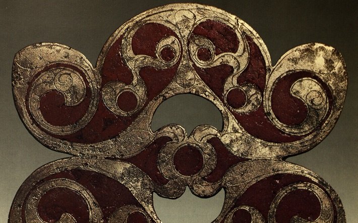 1st Century AD Celtic bronze plaque, used for equestrian equipment