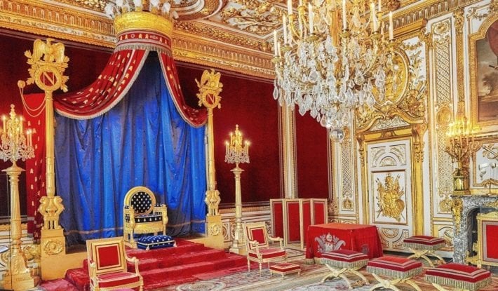 Napoleon I's throne room at Fontainebleu