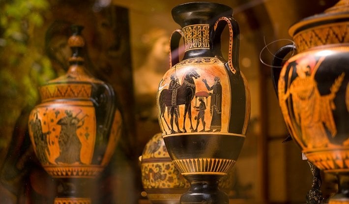 Greek antique vases